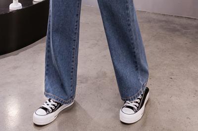 фото 4 Прямые широкие джинсы с высокой талией