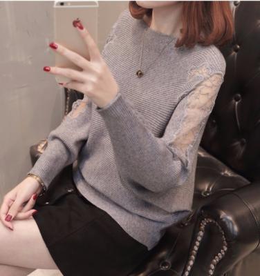 фото 1 Пуловер с кружевной вышивкой